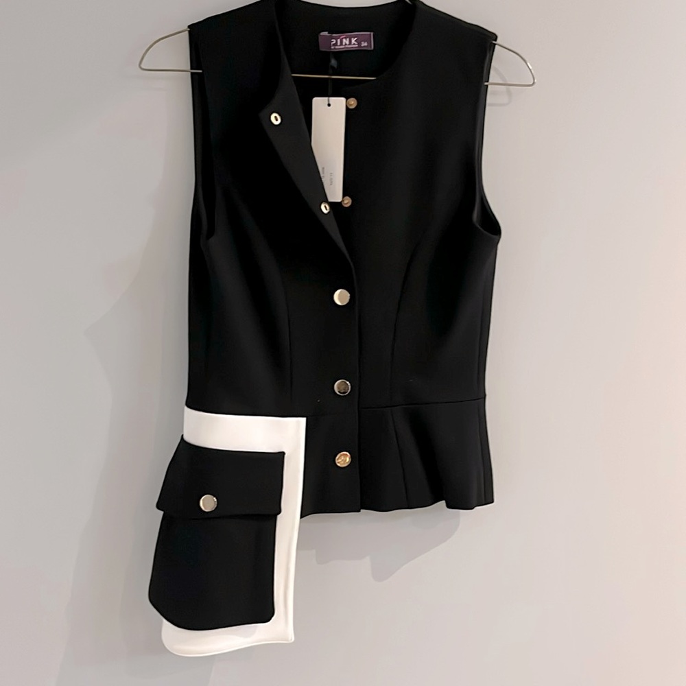 BNWT Pink By Touch Fashion Vest With Pocket